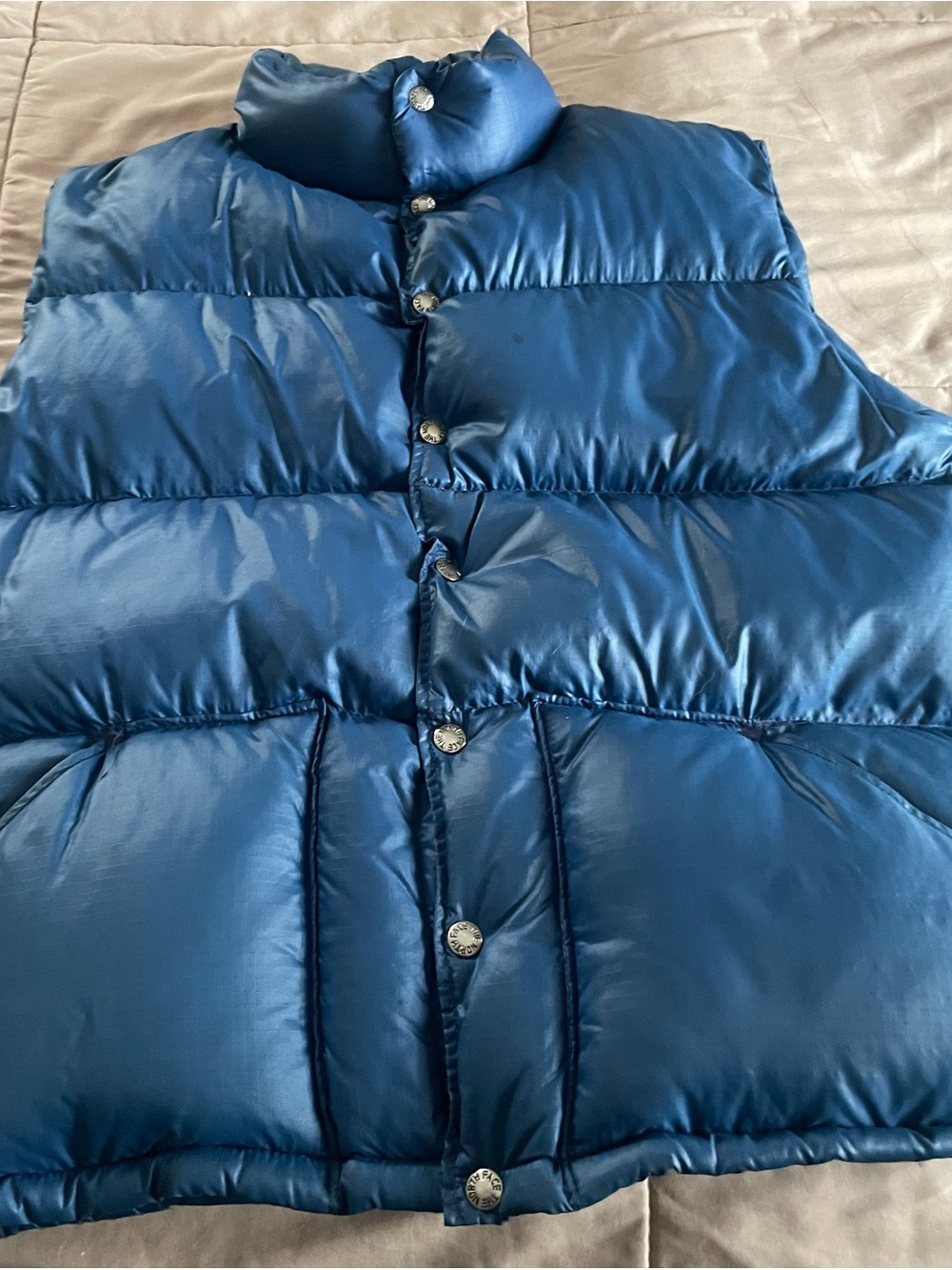 The North Face Men's Blue Quilted Down Puffer Vest